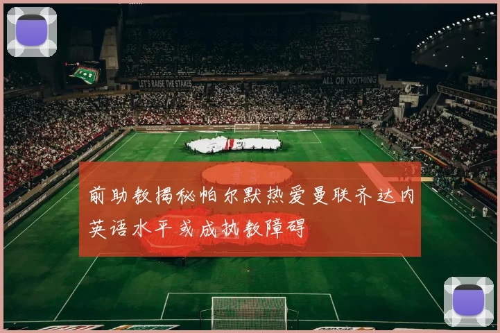 前助教揭秘帕尔默热爱曼联齐达内英语水平或成执教障碍